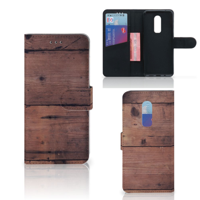 OnePlus 6 Book Style Case Old Wood