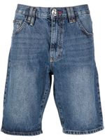 Philipp Plein bermuda en jean - Bleu