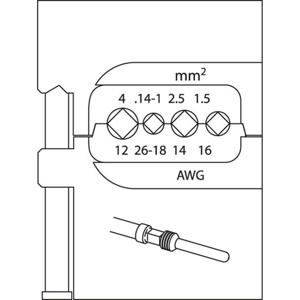 Gedore 8140-18 1830732 Krimpinzetstuk Connectoren (male) 0.14 tot 4 mm²