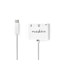 Nedis CCGB64765WT02 video kabel adapter 0,2 m USB Type-C USB Type-C + USB Type-A + HDMI Wit