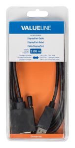 Valueline VLCB37200B30 video kabel adapter 3 m DisplayPort DVI-D Zwart