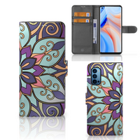 OPPO Reno 4 Pro 5G Hoesje Purple Flower - thumbnail