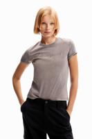 Slim fit T-shirt met stras - BLACK - S - thumbnail