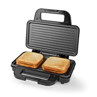 Nedis Sandwich maker | 900 W | 26.8 x 14.5 cm | 1 stuks - KASG100FBK KASG100FBK - thumbnail