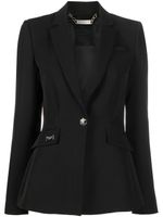 Philipp Plein blazer à logo strassé - Noir