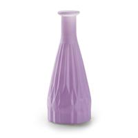 Bloemenvaas Patty - mat lila - glas - D8,5 x H21 cm - fles vaas - thumbnail