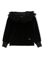 Monnalisa hoodie en velours - Noir