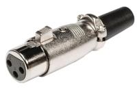 Valueline XLR-3FCL Connector Xlr 3-pin Female Metaal Zilver