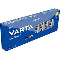 Varta Energy AA-batterij (pak van 10) alkalinebatterij - „Made in Germany” - geschikt voor radio's en wandklokken