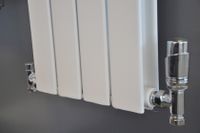 Wiesbaden radiator aansluitset haaks voor zij aansluiting chroom - thumbnail