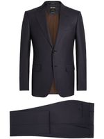 Zegna Centoventimila single-breasted wool suit - Bleu