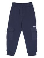 Monnalisa pantalon de jogging à patch logo - Bleu - thumbnail