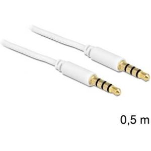 Delock 83439 Kabel Stereo Jack 3,5 mm 4-pins male > male 0,5 m