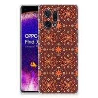 OPPO Find X5 TPU bumper Batik Brown