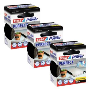 tesa EXTRA POWER PERFECT 56343-00500-04 Textieltape Zwart (l x b) 2.75 m x 38 mm 3 stuk(s)