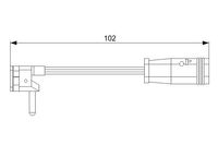 Waarschuwingscontact, remvoering-/blokslijtage BOSCH, u.a. für Mercedes-Benz - thumbnail
