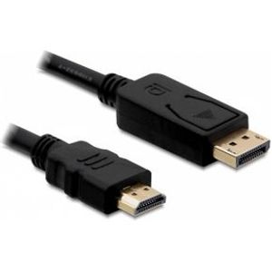 Delock 82586 Kabel DisplayPort 1.1 male > High Speed HDMI-A male passief 1 m zwart