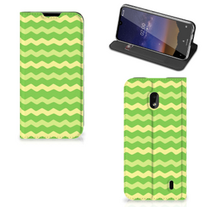 Nokia 2.2 Hoesje met Magneet Waves Green