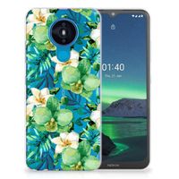 Nokia 1.4 TPU Case Orchidee Groen - thumbnail