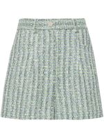 Maje short en tweed à taille haute - Vert