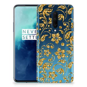 OnePlus 7T Pro TPU Case Gouden Bloemen