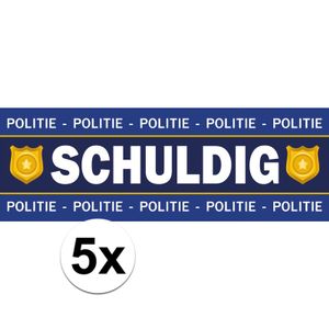 Feest politie/agent schuldig stickers 5 stuks