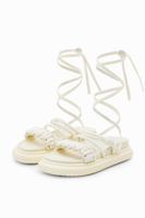 Sandalen strikbandje plateauzool - WHITE - 39