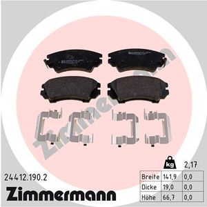 Remblokkenset, schijfrem ZIMMERMANN, u.a. fÃ¼r Saab, Opel, Vauxhall, Chevrolet