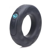 5X E-Stim Pro Silicone Vibrating Cock Ring + Remote - thumbnail