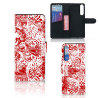 Telefoonhoesje met Naam Sony Xperia 1 II Angel Skull Rood