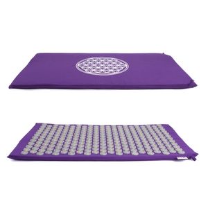 Spijkermat Shakti Mat Katoen Lotus Paars met Flower of Life