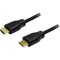 LogiLink CH0076 HDMI-kabel HDMI Aansluitkabel HDMI-A-stekker, HDMI-A-stekker 0.20 m Zwart 4K UHD