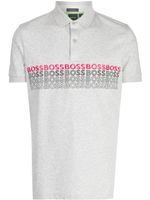 BOSS polo Pavel à logo brodé - Gris