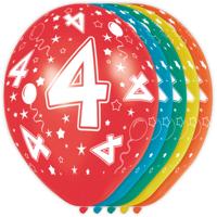 4 jaar ballonnen rondom bedrukt