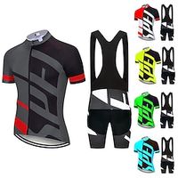 Voor heren Wielrenshirt met strakke shorts Korte mouw Bergracen Wegwielrennen Wit Geel Rood Fietsen Sportoutfits 3D-pad Ademend Sneldrogend Achterzak Polyester Spandex Sport Letter en nummer Kleding Lightinthebox