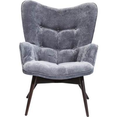 Kare Design Vicky Fauteuil - Fluweel Grijs