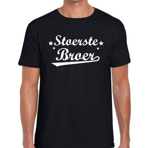 Stoerste broer cadeau t-shirt zwart heren