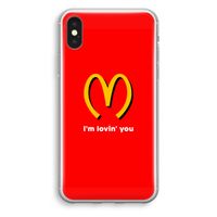 I'm lovin' you: iPhone X Transparant Hoesje - thumbnail