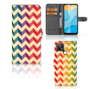 OPPO A15 Telefoon Hoesje Zigzag Multi Color