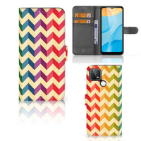 OPPO A15 Telefoon Hoesje Zigzag Multi Color - thumbnail