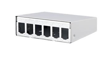 Metz Connect 130861-0602-E 6 poorten Netwerkpatchpaneel Zonder connectoren 1 HE Wit Niet ingericht