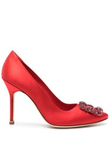 Manolo Blahnik escarpins Hangisi 105 mm à fini satiné - Rouge