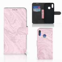 Honor 10 Lite Bookcase Marble Pink - Origineel Cadeau Vriendin