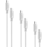 cellularline | Multipack | USB-C naar USB-C oplaadkabel | 3 kabels, 3 lengtes: 120 cm, 200 cm, 15 cm