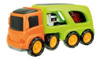 Toi Toys truck met 2 hulpdienstvoertuigen 45 cm oranje/groen