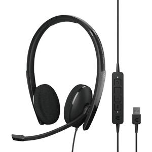 EPOS 1000915 On Ear headset Telefoon Kabel Stereo Zwart Noise Cancelling Volumeregeling, Microfoon uitschakelbaar (mute)