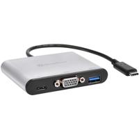 SilverStone SST-EP06C - Adapter USB 3.1 Type C naar VGA/USB Type C/USB Type A
