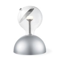 Move Me tafellamp Bumb - grijs / Cone 5,5W - zilver