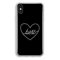 Best heart black: iPhone X Transparant Hoesje - thumbnail