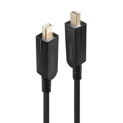 LINDY 38480 DisplayPort-kabel Aansluitkabel Mini DisplayPort-stekker, Mini DisplayPort-stekker 10.00 m Zwart 8K UHD